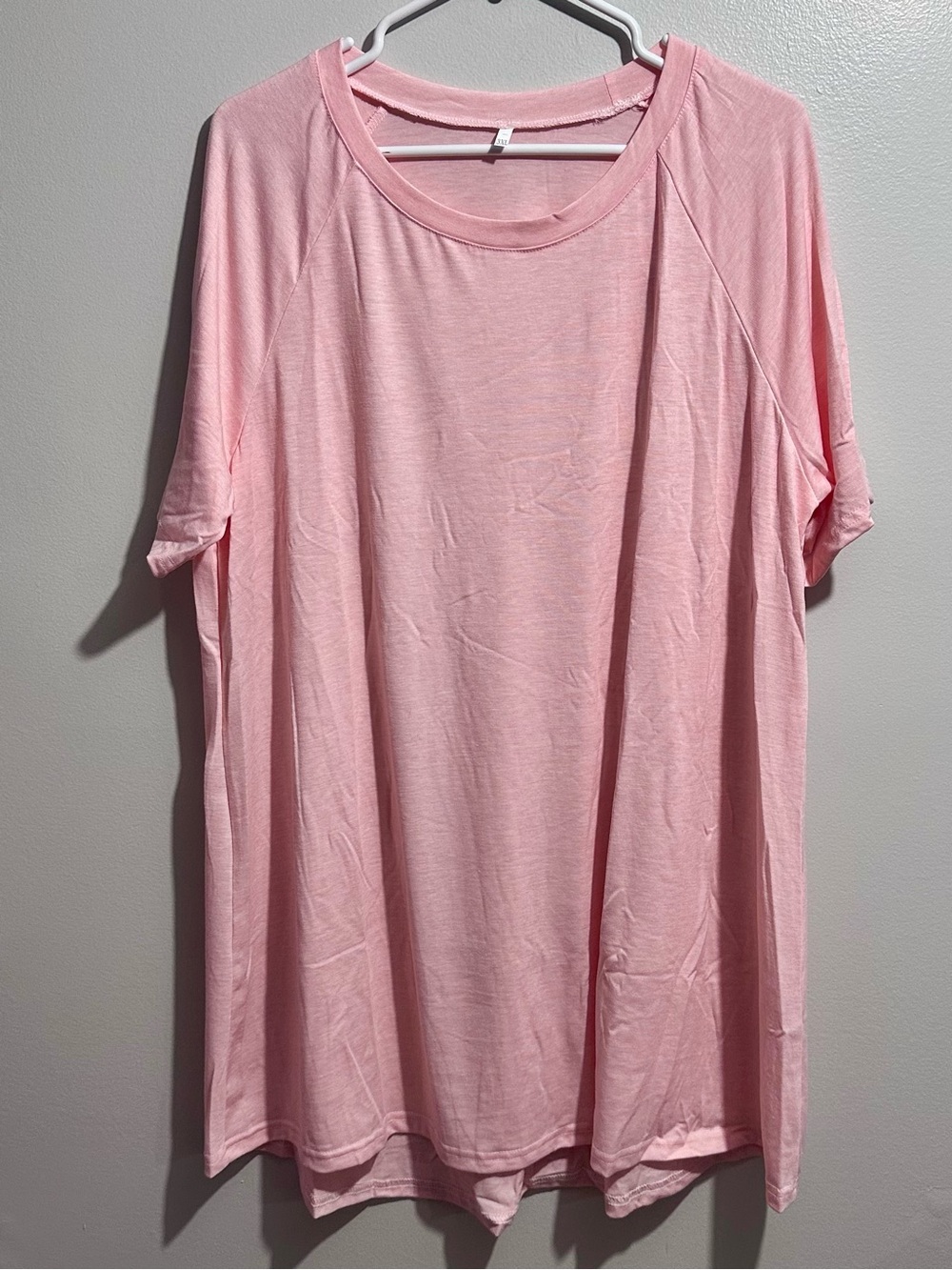Relaxed Short Sleeve Tee Light Pink Size 3XL (1416)